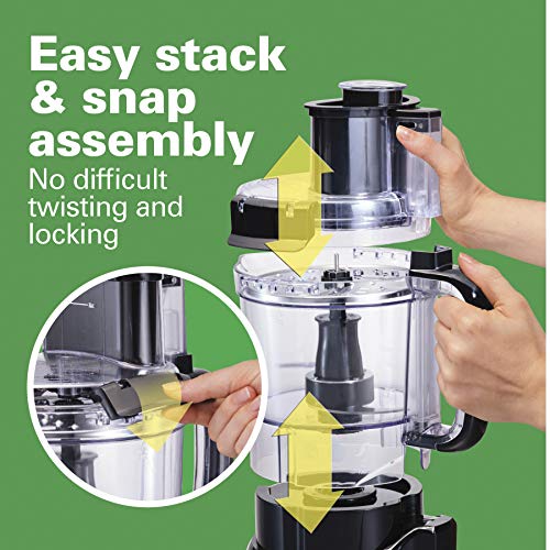 Hamilton Beach Stack & Snap Food Processor, 12 Cup Capacity, R70727 (Renewed) - My Kitchen Products