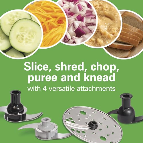 Hamilton Beach Stack & Snap Food Processor and Vegetable Chopper, Stainless Steel Blades, 14 Cup + 4-Cup Mini Bowls, 3-Speed 500 Watt Motor, Black (70585) - My Kitchen Products