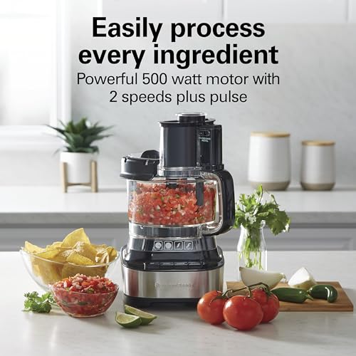 Hamilton Beach Stack & Snap Food Processor with Bowl Scraper, 10 Cup Capacity, Black, (Renewed) R70822 - My Kitchen Products
