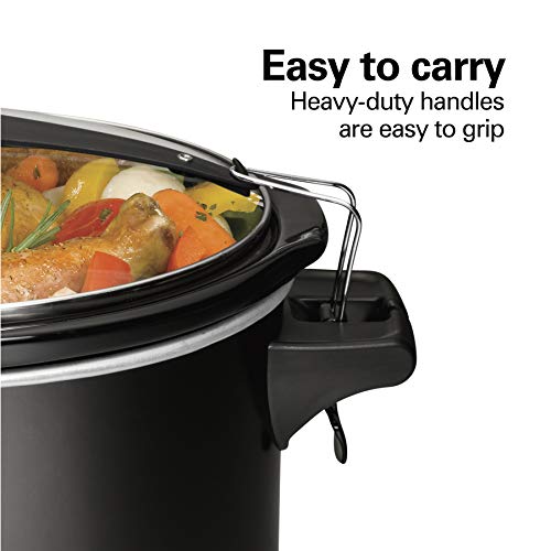 Hamilton Beach Stay or Go Portable Slow Cooker with Lid Lock, Dishwasher-Safe Crock, 6-Quart, Black 33261 - My Kitchen Products