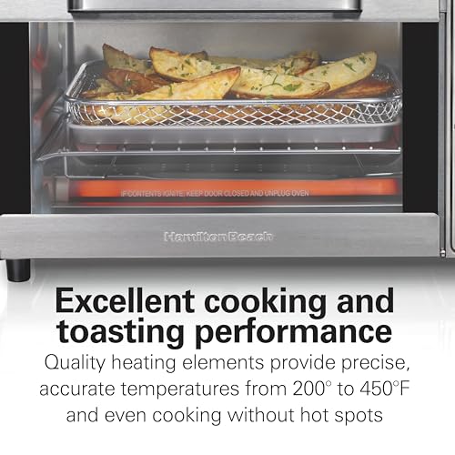 Hamilton Beach Sure-Crisp Air Fryer Toaster Oven Combo, Fits 9” Pizza, 4 Slice Capacity, Powerful Circulation, Auto Shutoff, Stainless Steel (31403) - My Kitchen Products