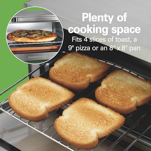Hamilton Beach Sure-Crisp Air Fryer Toaster Oven Combo, Fits 9” Pizza, 4 Slice Capacity, Powerful Circulation, Auto Shutoff, Stainless Steel (31403) - My Kitchen Products