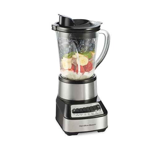 Hamilton Beach Wave Crusher Blender For Smoothies With 40 Oz Glass Jar and 14