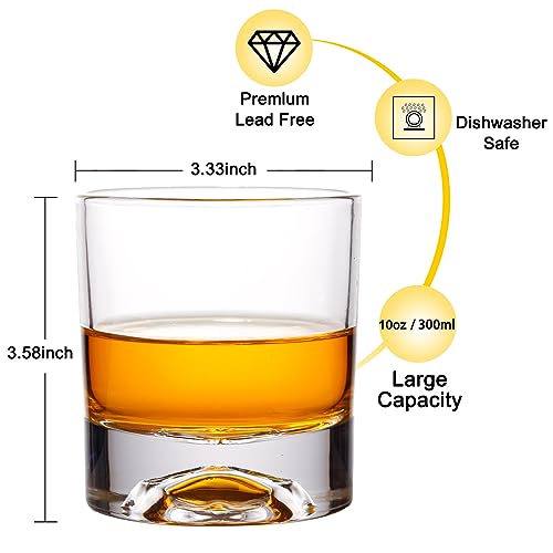 Hand Blown Crystal Skull Whiskey Glasses, Set of 2 Bourbon Glasses In Gift Box - 10 Oz Old Fashioned Glasses for Scotch, Cocktail, Rum - Perfect Gifts for Halloween, Christmas, Thanksgiving for Men - My Kitchen Products