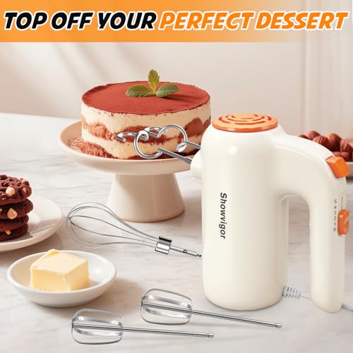 Hand Mixer, 5-Speed Electric Whisk with Turbo Boost Includes 5 Stainless Steel Attachments - Great Stand Mixer Alternative for Baking Cakes, Bread & More - My Kitchen Products