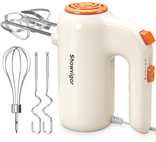Hand Mixer, 5-Speed Electric Whisk with Turbo Boost Includes 5 Stainless Steel Attachments - Great Stand Mixer Alternative for Baking Cakes, Bread & More - My Kitchen Products