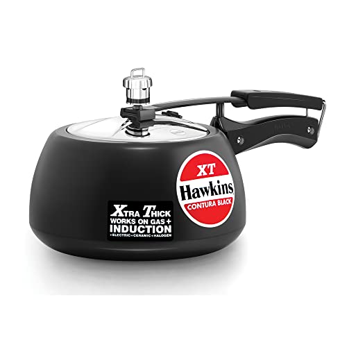 Hawkins Contura Hard Anodized Induction Compatible Extra Thick Base Pressure Cooker, Black, 3L - My Kitchen Products