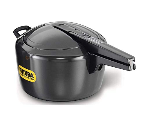 Hawkins Futura 5 Litre Pressure Cooker, Hard Anodised Inner Lid Pressure Cooker, Pan Cooker, Black (FP50) - My Kitchen Products