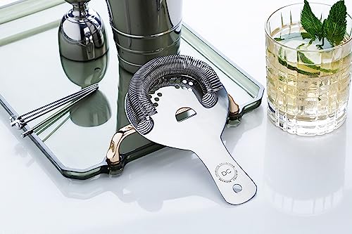 Hawthorne Strainer, Stainless Steel Cocktail Strainer with High Density Spring for Professional Bartenders and Mixologists, Mirror Polished, One Strainer (Stainless Steel) - My Kitchen Products