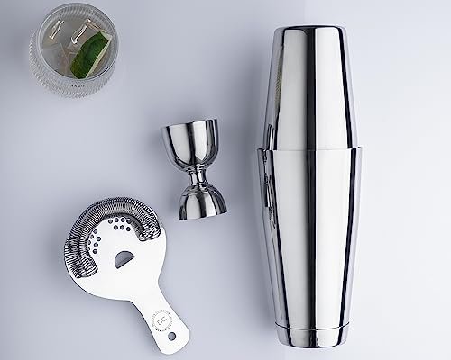 Hawthorne Strainer, Stainless Steel Cocktail Strainer with High Density Spring for Professional Bartenders and Mixologists, Mirror Polished, One Strainer (Stainless Steel) - My Kitchen Products