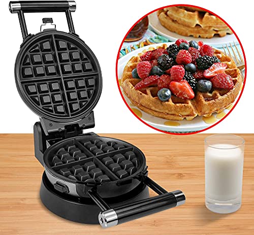 Health and Home 3-in-1 Waffle, Omelet, Egg Waffle Maker, 3 Removable Nonstick Baking Plates, Upgraded 360 Rotating Belgian Maker - My Kitchen Products