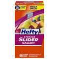 Hefty Slider Kitchen Storage Bags, Gallon Size, Zipper Closure, 66 Count - My Kitchen Products