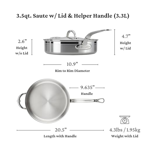 Hestan - ProBond Collection - Professional Clad Stainless Steel 10-Piece Ultimate Cookware Set, Induction Cooktop Compatible - My Kitchen Products