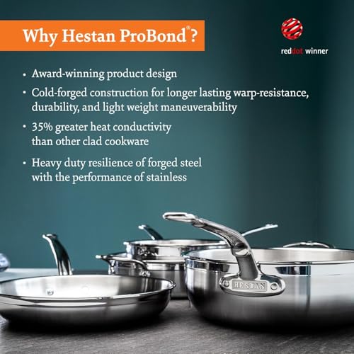 Hestan - ProBond Collection - Professional Clad Stainless Steel 10-Piece Ultimate Cookware Set, Induction Cooktop Compatible - My Kitchen Products