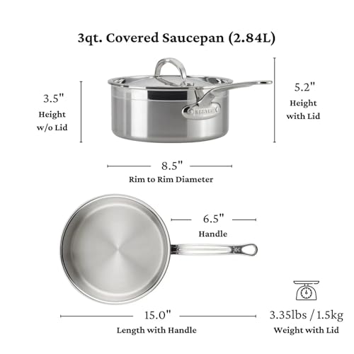 Hestan - ProBond Collection - Professional Clad Stainless Steel 10-Piece Ultimate Cookware Set, Induction Cooktop Compatible - My Kitchen Products