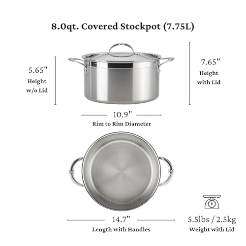 Hestan - ProBond Collection - Professional Clad Stainless Steel 10-Piece Ultimate Cookware Set, Induction Cooktop Compatible - My Kitchen Products