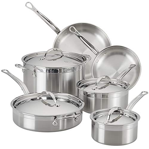 Hestan - ProBond Collection - Professional Clad Stainless Steel 10-Piece Ultimate Cookware Set, Induction Cooktop Compatible - My Kitchen Products