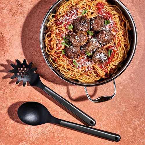 HexClad 9-Piece Kitchen Utensil Set, 9 Stainless Steel & Silicone Tools with a Fingerprint-Resistant Metallic Finish, Heat-Resistant to 450°F, Dishwasher-Safe, Includes Non-Slip Ceramic Crock Holder - My Kitchen Products