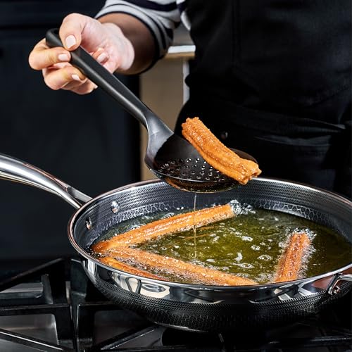 HexClad 9-Piece Kitchen Utensil Set, 9 Stainless Steel & Silicone Tools with a Fingerprint-Resistant Metallic Finish, Heat-Resistant to 450°F, Dishwasher-Safe, Includes Non-Slip Ceramic Crock Holder - My Kitchen Products