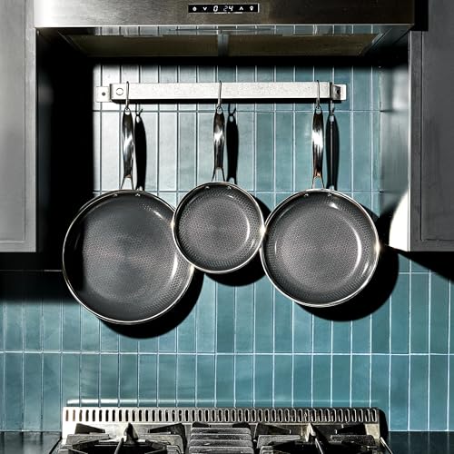 HexClad Hybrid Nonstick 6-Piece Frying Pan Set, 8, 10 and 12-Inch Frying Pans with Tempered Glass Lids, Stay-Cool Handles, Dishwasher and Oven Safe, Induction Ready, Compatible with All Cooktops - My Kitchen Products