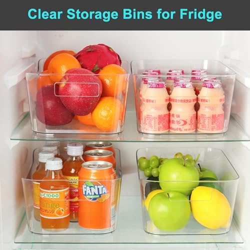 Heyuzb Pantry Organizers and Storage, 12 Pack Clear Plastic Storage Bins for Freezer, Multi-Use Organizer Bins for Kitchen, Office, Fridge, Cabinet and Shelf Organizing - My Kitchen Products
