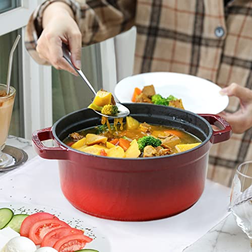 Hiware 8-Piece Serving Set - Includes 4 Spoons and 4 Slotted Spoons, 18/8 Stainless Steel Buffet Utensils - Mirror Polished, Dishwasher Safe, 8.6-Inch - My Kitchen Products