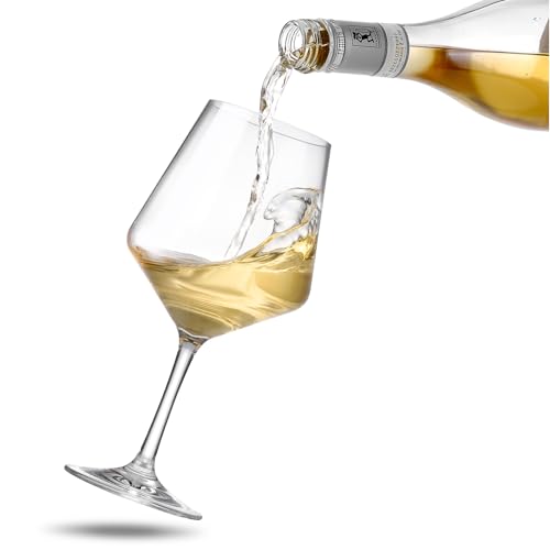 Hlukana Unbreakable Wine Glasses Set of 6, 16 oz Plastic Wine Glasses with Stem, BPA Free, Reusable Wine Glass for Poolside, Outdoors Camping Picnic Restaurants Home Bar Christmas Unique Gift - My Kitchen Products