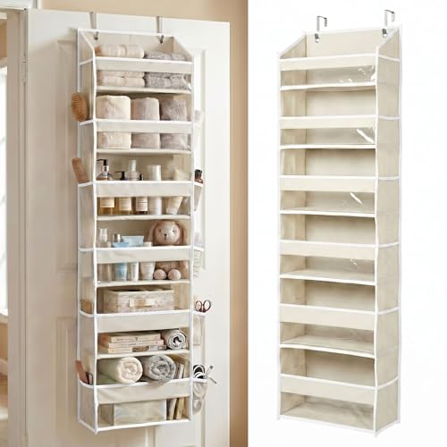 HOMELUX THEORY UPGRADED 6 Tiers Over The Door Organizer Hanging, 100D EXTRA THICK & 50lbs HUGE