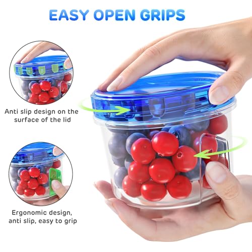 HOMETALL Freezer Storage Containers, [12 Pack-16 Oz] Airtight Plastic Food Storage Containers with Twist Top Lids, Soup, Meal Prep Containers | BPA Free | Stackable | Leakproof - My Kitchen Products