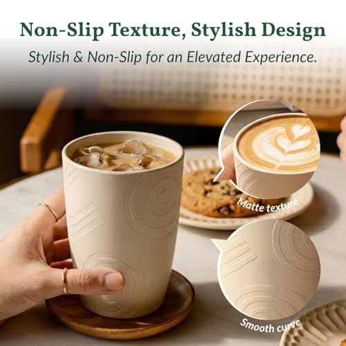 Homienly Plastic Cups Alternatives Unbreakable Drinking Glasses Wheat Straw Cup Sets for Kitchen Camping Party RV Stackable Water Tumblers Dishwasher Freezer & Microwave Safe 6 PCS (12OZ, Multi) - My Kitchen Products