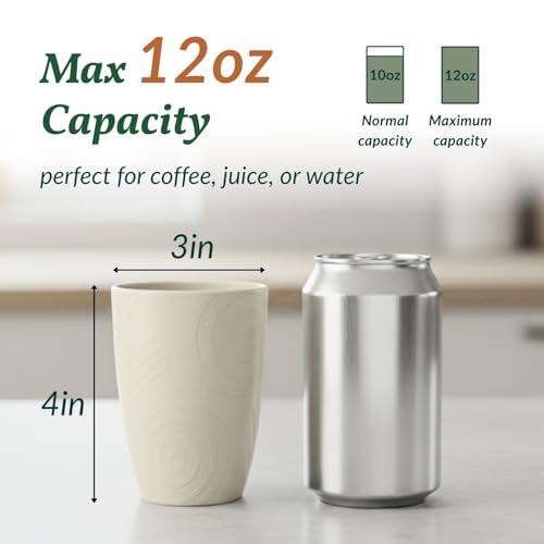 Homienly Plastic Cups Alternatives Unbreakable Drinking Glasses Wheat Straw Cup Sets for Kitchen Camping Party RV Stackable Water Tumblers Dishwasher Freezer & Microwave Safe 6 PCS (12OZ, Multi) - My Kitchen Products