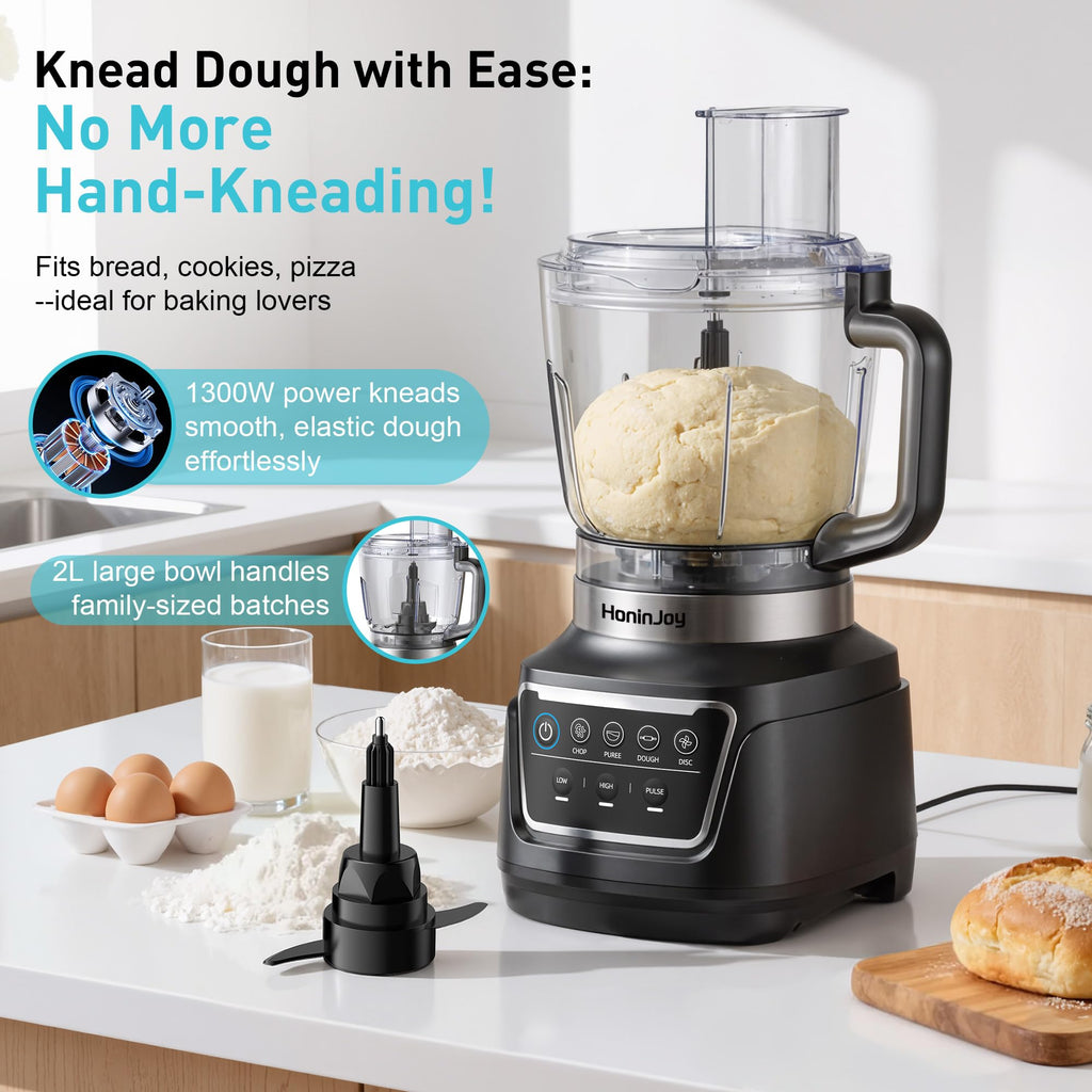 HoninJoy All-in-One Blender & Food Processor, 10-in-1 Professional Blender for Smoothies, Ice Crushing, Dough Making, Chopping, Grinding, Slicing & Shredding, Dishwasher Safe for Kitchen & Home Use - My Kitchen Products
