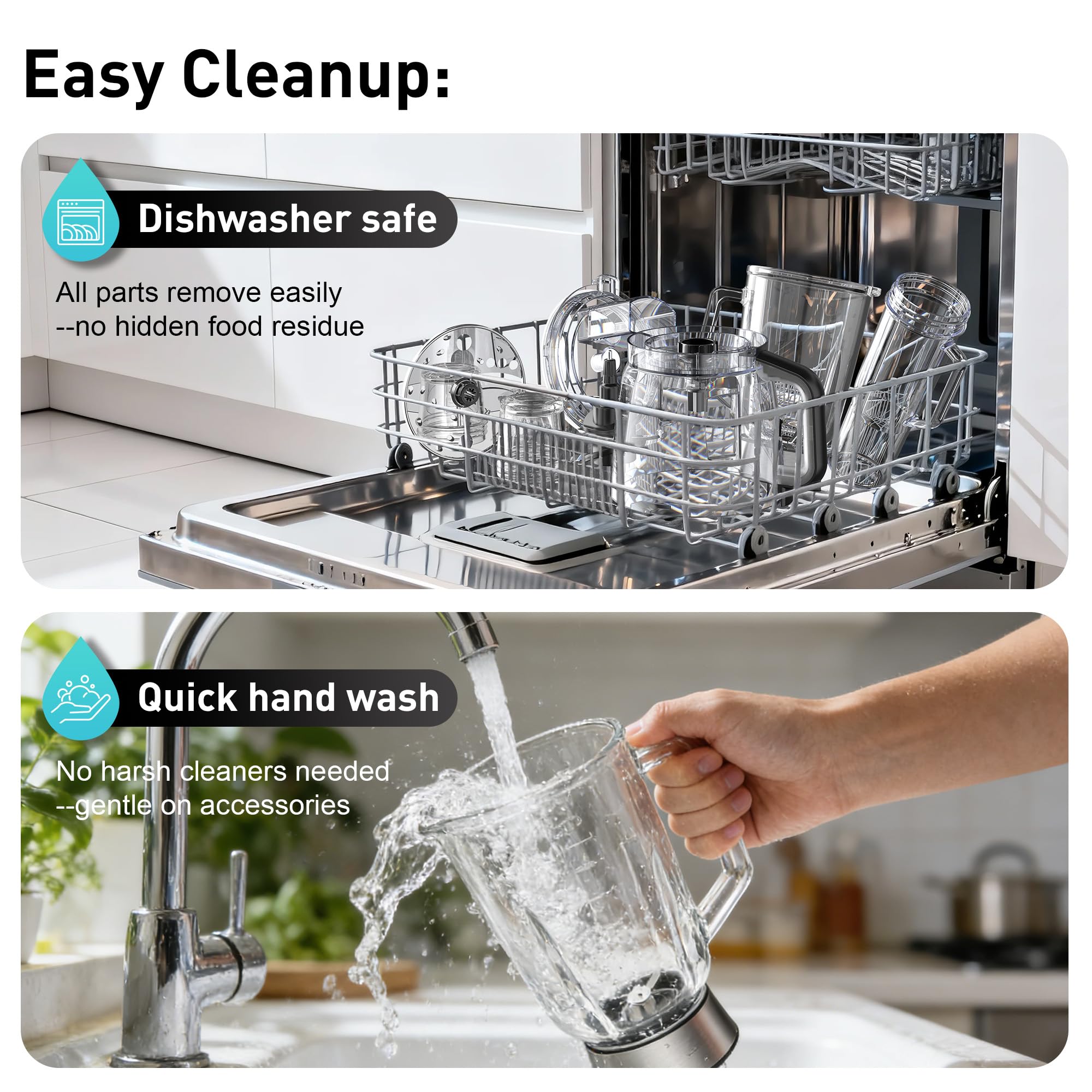 HoninJoy All-in-One Blender & Food Processor, 10-in-1 Professional Blender for Smoothies, Ice Crushing, Dough Making, Chopping, Grinding, Slicing & Shredding, Dishwasher Safe for Kitchen & Home Use - My Kitchen Products