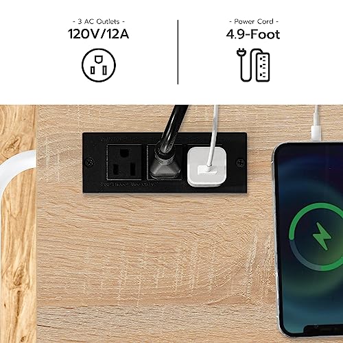 HOOBRO Kitchen Island with Power Outlet, Kitchen Storage Island with Spice Rack and Drawer, Rolling Kitchen on Wheels, for Home, Dining Room, Natural and White WN82UZD01G1 - My Kitchen Products