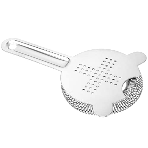 HOZEON 4 Pack 6.5 Inches Cocktail Strainer, Stainless Steel Bar Strainer Tool, 2 Prong Bartender Strainer for Bar Restaurant Home, Silver - My Kitchen Products