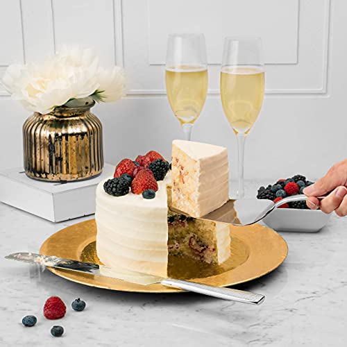 Hudson Essentials Hammered 18/10 Stainless Steel Hostess Serving Utensil Set, 8-Piece Set with Cake Knife, Cake Server and Lasagna Pie Server, Dishwasher Safe - My Kitchen Products