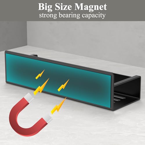 HuggieGems 4 Pack Magnetic Spice Rack Organizer for Refrigerator and Oven, Black Fridge Organizers and Storage for Kitchen - My Kitchen Products