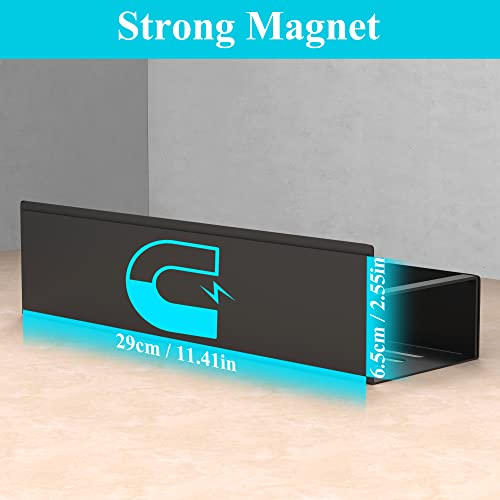 HuggieGems Metal 4 Pack Magnetic Spice Storage Rack Organizer for Refrigerator and Oven, Black Fridge Organizers and Storage, Metal - My Kitchen Products
