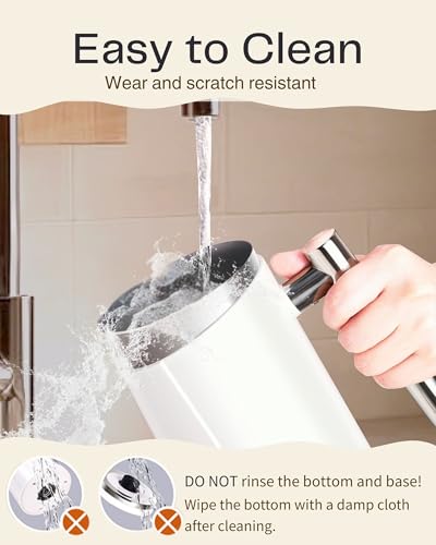 Huogary Milk Frother, 4 in 1 Electric Milk Steamer, Automatic Hot & Cold Foam Maker, Milk Warmer for Coffee, Latte, Cappuccino, Macchiato, 120V White - My Kitchen Products