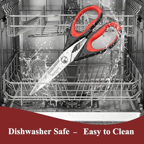 iBayam Kitchen Scissors All Purpose Heavy Duty 2 Pack with Protective Sheath, Stainless Steel Shears Kitchen Utensils Set for Cutting Food Cooking Meat Poultry Dishwasher Safe Soft Comfort-Grip - My Kitchen Products