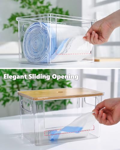 iCASA 5 in 1 Trash Bag Dispenser Laundry Pod Container Under Sink Organizer - My Kitchen Products