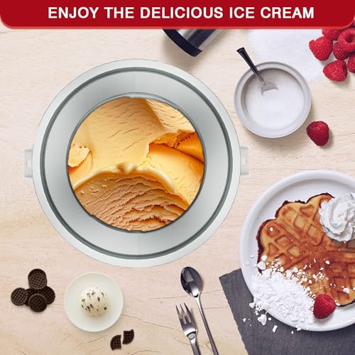 Ice Cream Maker Attachment for KitchenAid Stand Mixer, Compatible with 4.5/5QT & 6QT Stand Mixers, 2 Quart Frozen Kitchenaid Ice Cream Maker Attachment Ice Cream Bowl for Yogurt/Sorbet Gelato - My Kitchen Products