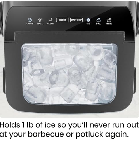 ICEMAN Dual-Size Ice Maker Countertop - Portable Ice Machine, Large and Small Ice Machine Maker with Self Cleaning, 9 Cubes in 7 Mins, 22lbs/24hrs, for Home, Kitchen, Office, Party, Ice Scoop Included - My Kitchen Products