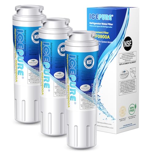 ICEPURE UKF8001 Compatible with Whirlpool EDR4RXD1, 4396395, Maytag UKF8001, UKF8001AXX, EveryDrop Refrigerator Water Filter 4, RFC0900A, UKF8001AXX-200, UKF8001P, 469006, PUR, Puriclean II, Pack of 3 - My Kitchen Products