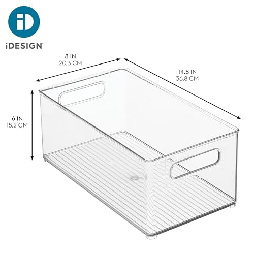 iDesign Kitchen Binz Stackable Organizer, 8" x 6" x 14.5", Clear - My Kitchen Products
