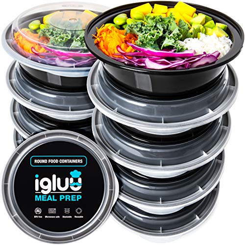 Igluu Meal Prep Containers Reusable (10 Pack) 1 Compartment – 28oz - My Kitchen Products