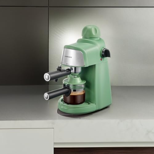 Ihomekee Espresso Machine, 3.5Bar Espresso and Cappuccino Machine with Preheating Function, 4 Cup Coffee Maker with Milk Frothing Function and Steam Wand (Green), CM6810 - My Kitchen Products
