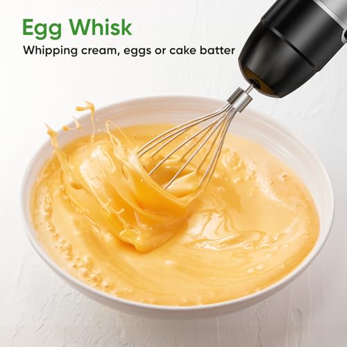 Immersion Blender Handheld 1100W 3 in 1 Corded Stick Hand Blenders for Kitchen with Trigger Speed Control, with Whisk, Milk Frother Attachemnts, Perfect Emulsifier for Soup, Smoothie, Puree - My Kitchen Products