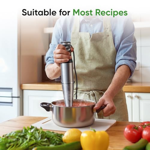Immersion Blender Handheld 1100W 3 in 1 Corded Stick Hand Blenders for Kitchen with Trigger Speed Control, with Whisk, Milk Frother Attachemnts, Perfect Emulsifier for Soup, Smoothie, Puree - My Kitchen Products