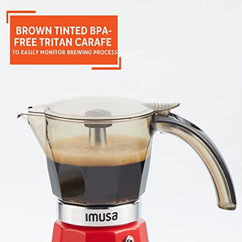 IMUSA 6 or 3cup Electric Espresso Maker, Red - My Kitchen Products